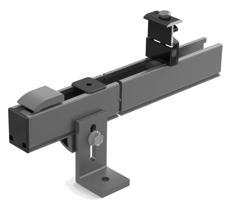 Tamarack Solar 90507 Flush Mount Kits 2.3 Black Rail 93-inch | Fits 8 Solar Panels