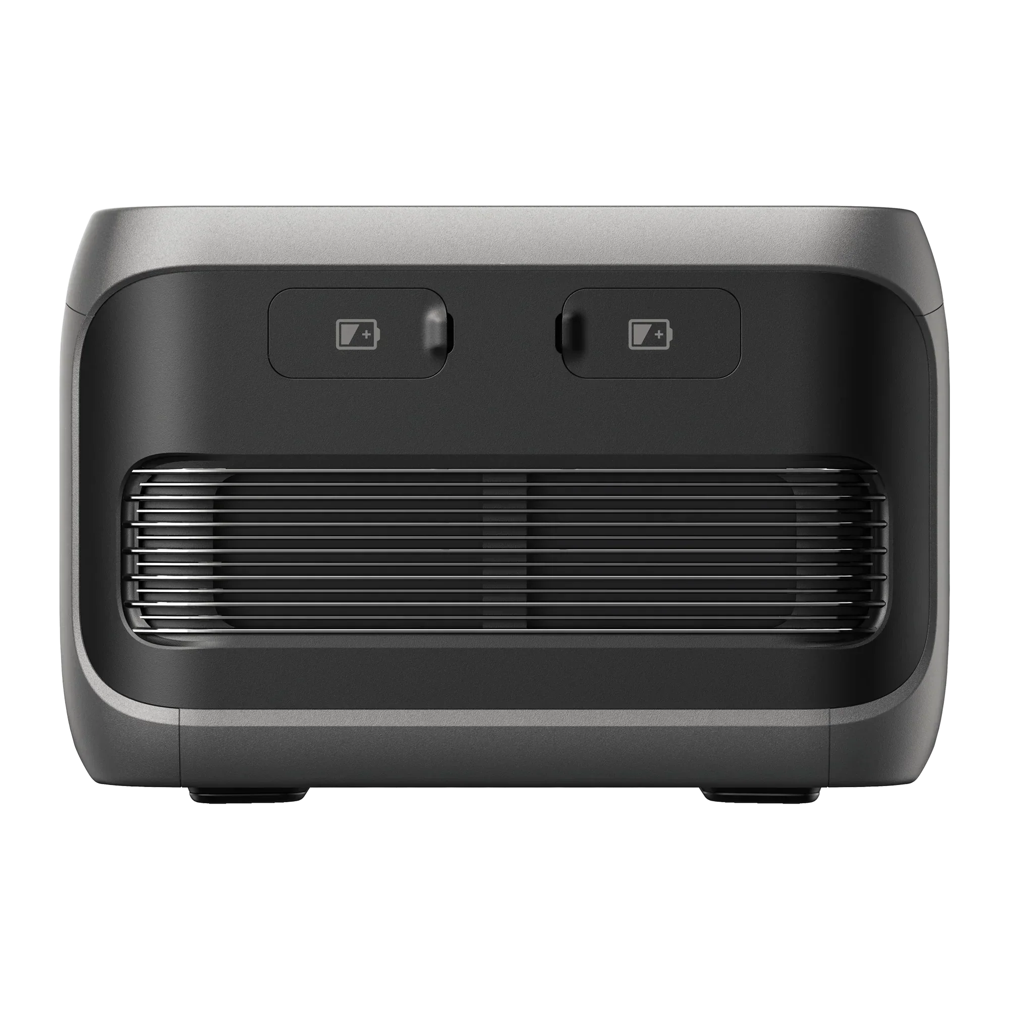EcoFlow portable power station black front view with vents and battery ports