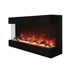 Amantii 40 Inch Tru-View XL Deep Built-In Indoor Outdoor 3 Three Sided Electric Fireplace