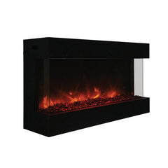 Amantii 40 Inch Tru-View XL Deep Built-In Indoor Outdoor 3 Three Sided Electric Fireplace