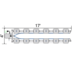 Current Culture H2O RDWC Hydroponic Grow System 2 Row 30" Plant Spacing | UC12XL13