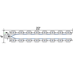 Current Culture H2O RDWC Hydroponic Grow System 2 Row 30" Plant Spacing | UC16XL13