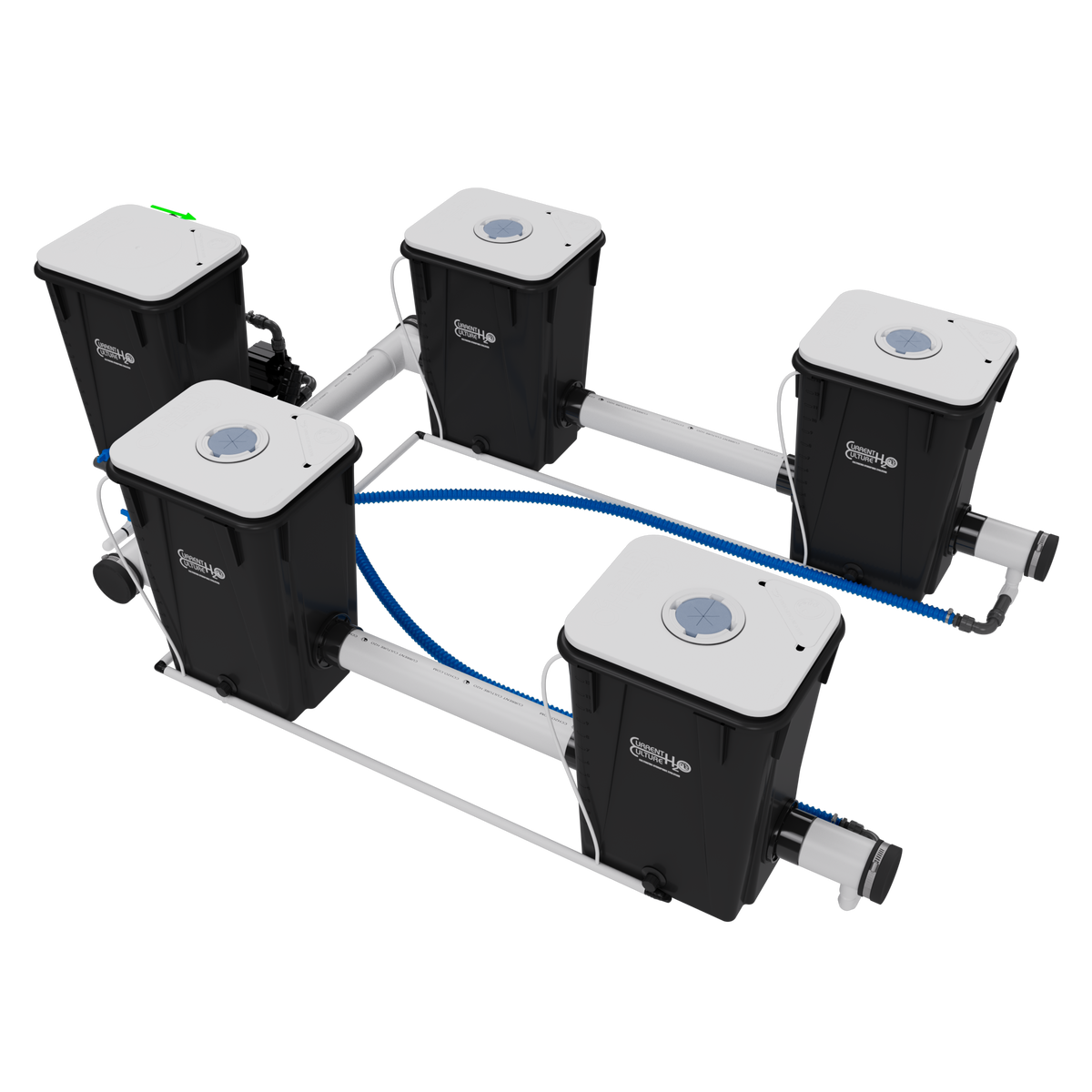 Current Culture H2O RDWC Hydroponic Grow System 2 Row 40" Plant Spacing | UC4XXL13