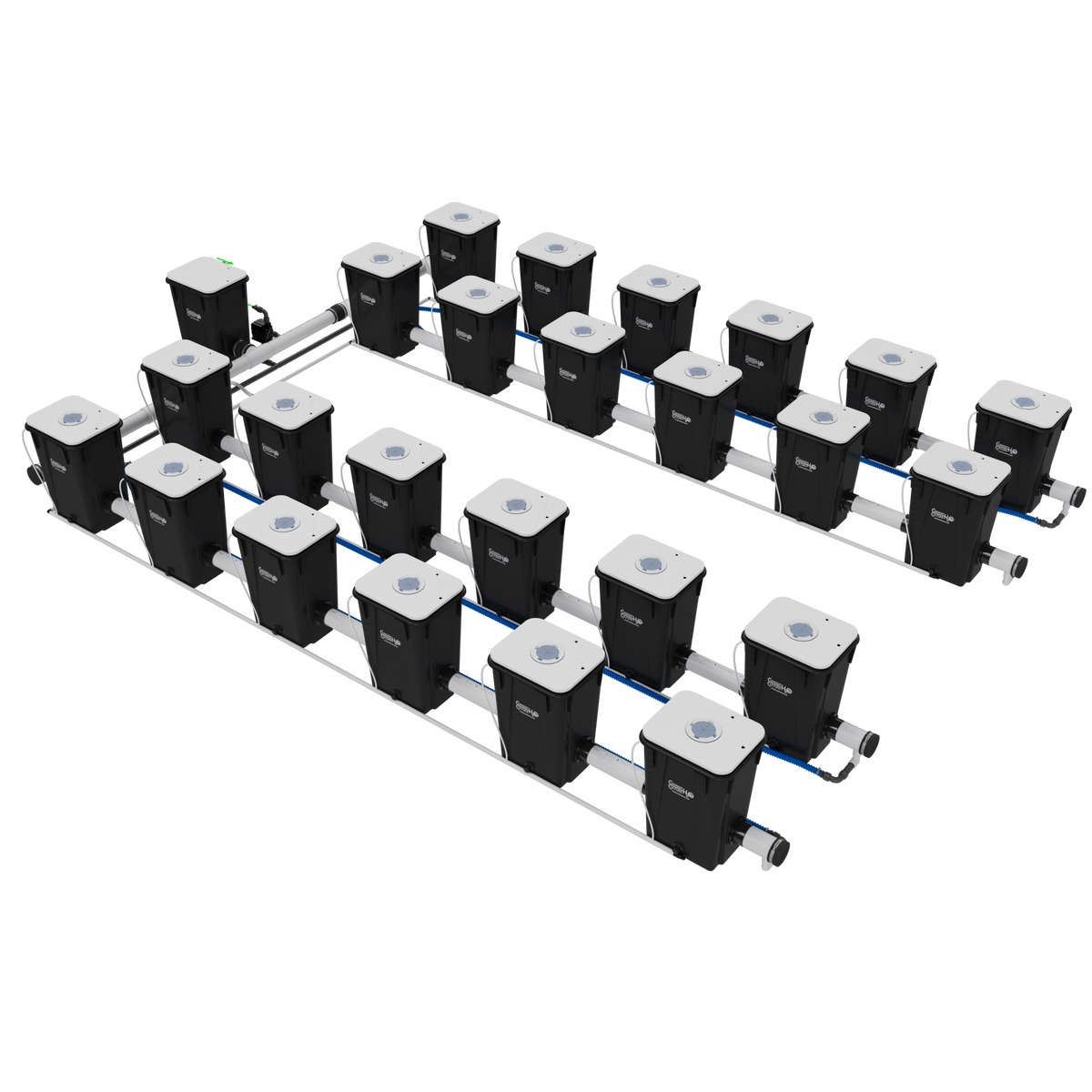 Current Culture H2O RDWC Hydroponic Grow System 4 Row 30" Plant Spacing | UCDB24XL13