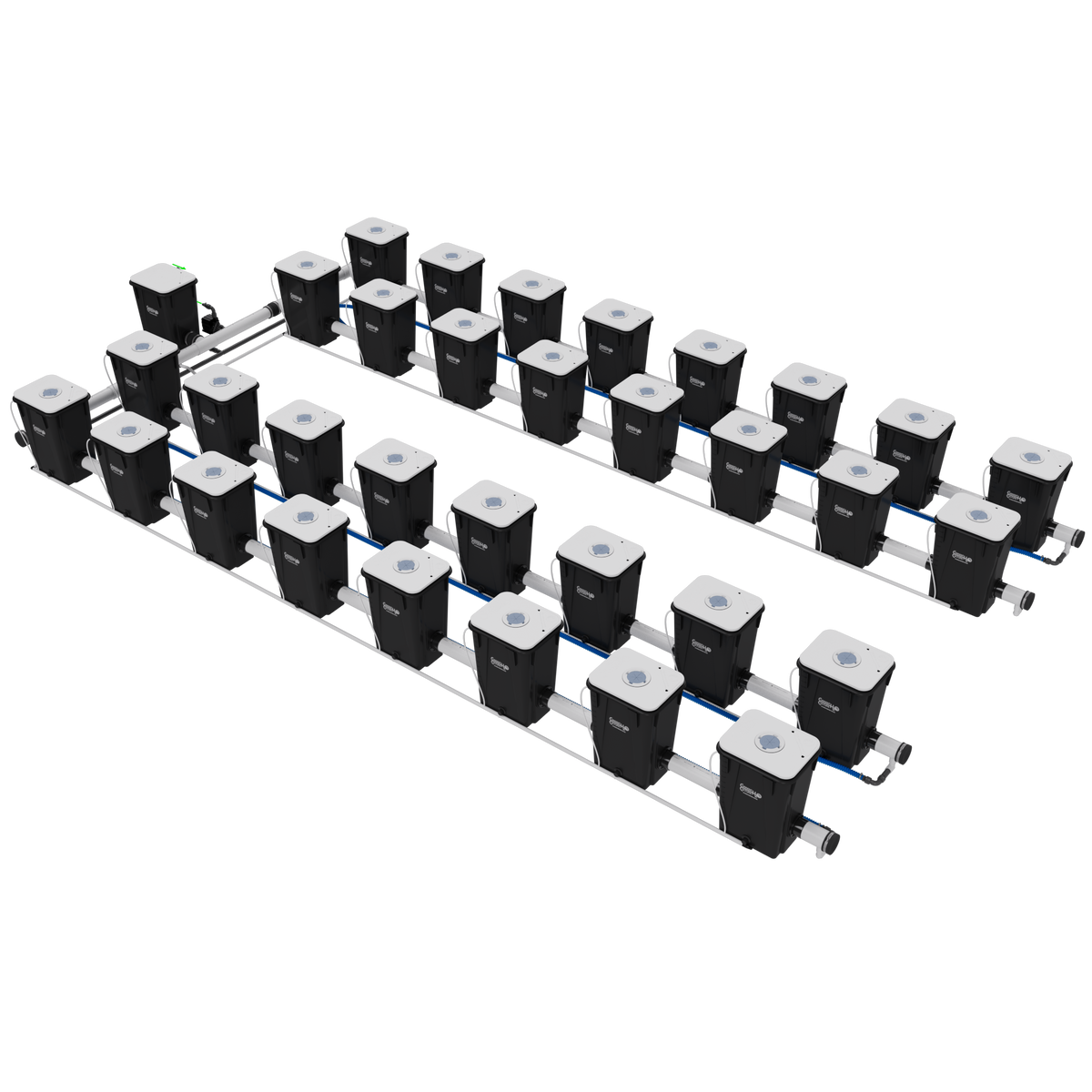 Current Culture H2O RDWC Hydroponic Grow System 4 Row 30" Plant Spacing | UCDB32XL13