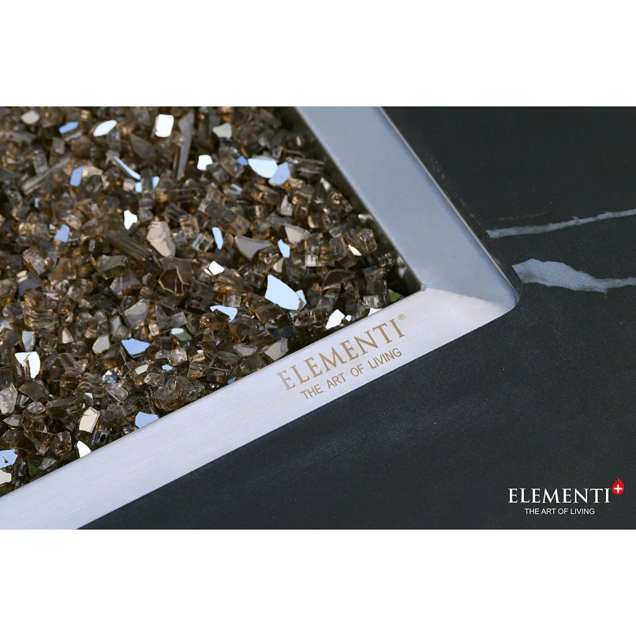 Elementi Plus - Varna Marble Porcelain Fire Table 60" - Green Vista Living