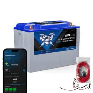Battle Born 100Ah 12V Smart LiFePO4 Deep Cycle Battery - Green Vista Living