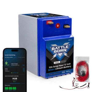 Battle Born 100Ah 12V GC2 Smart LiFePO4 Deep Cycle Battery - Green Vista Living