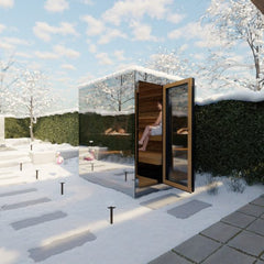 Thermasol Vue - Front Panoramic Glass, 3-4 Person, Outdoor Sauna