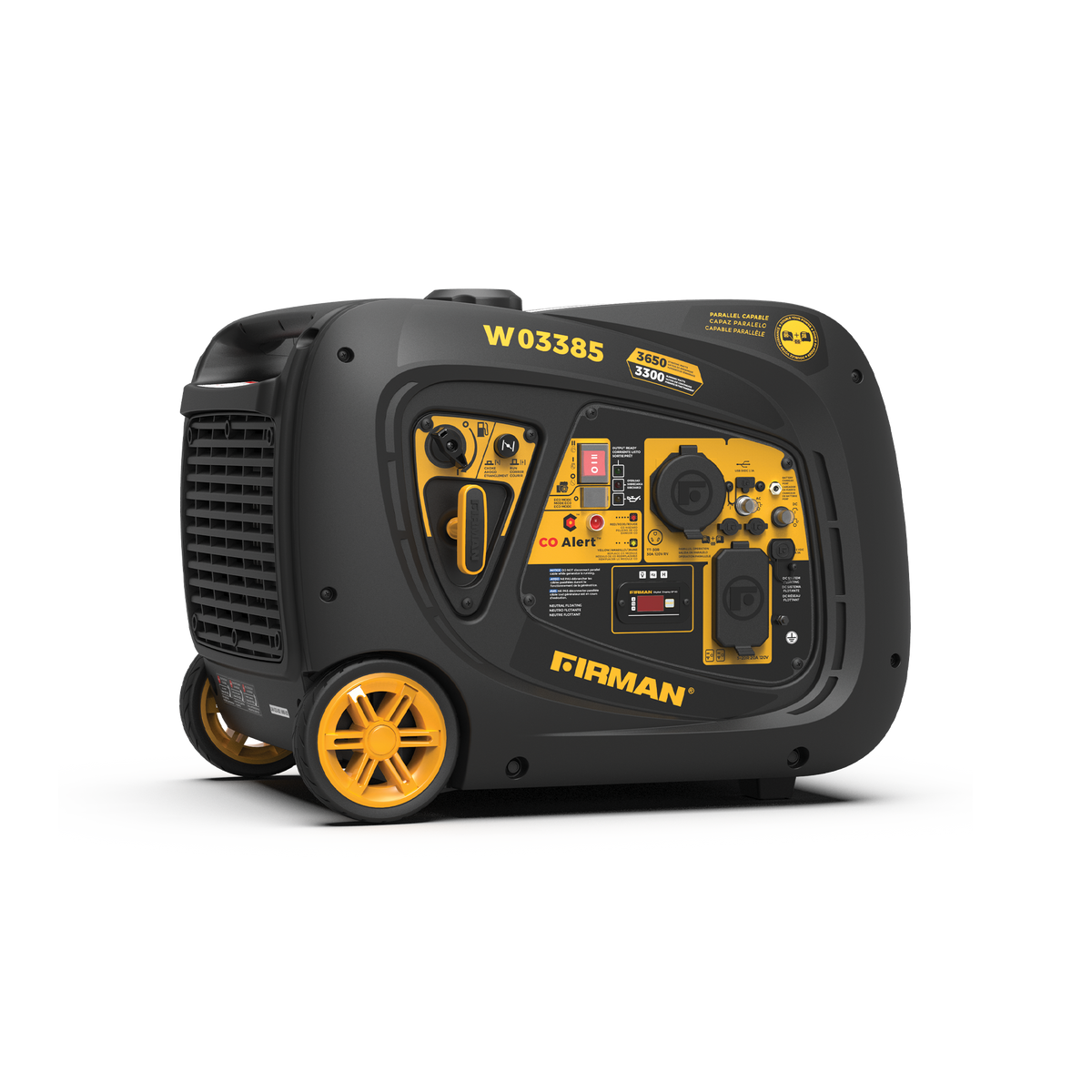 FIRMAN Power Equipment Inverter Portable Generator 3650/3300W WITH CO ALERT