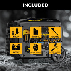 FIRMAN Power Equipment Gas Inverter Portable Generator 7850/6300 Watt Remote Start 120/240V CO Alert