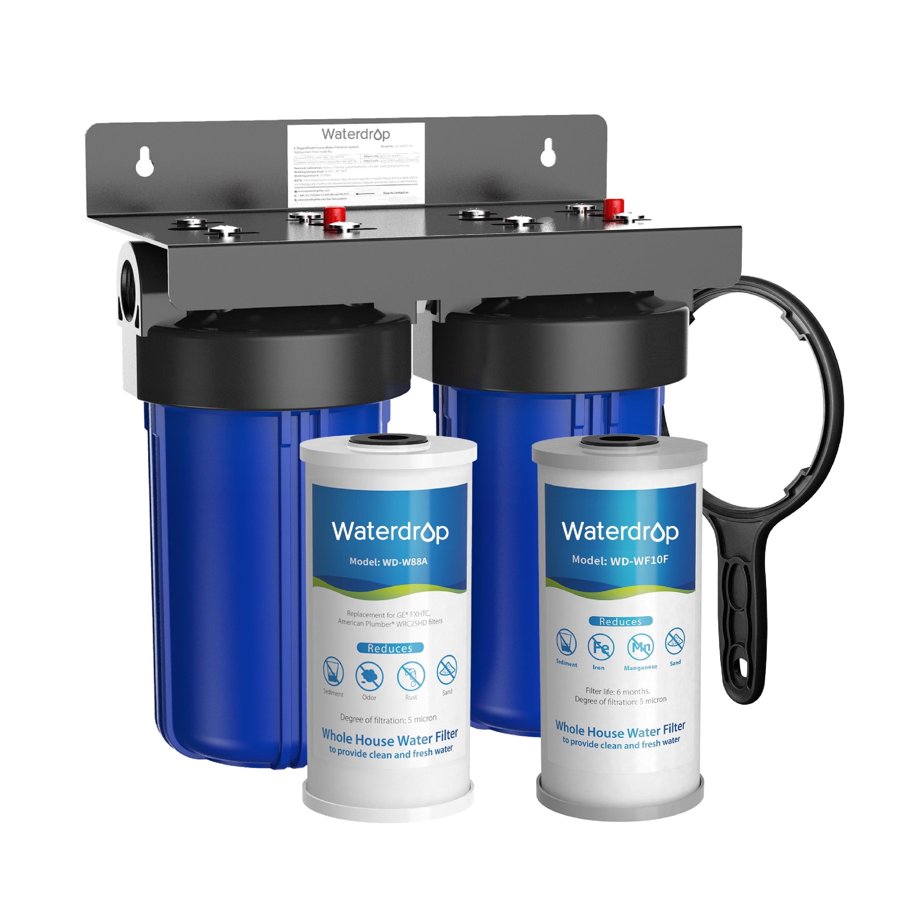 Waterdrop 2-Stage Whole House Water Filter System Reduce Iron&Manganese - Green Vista Living