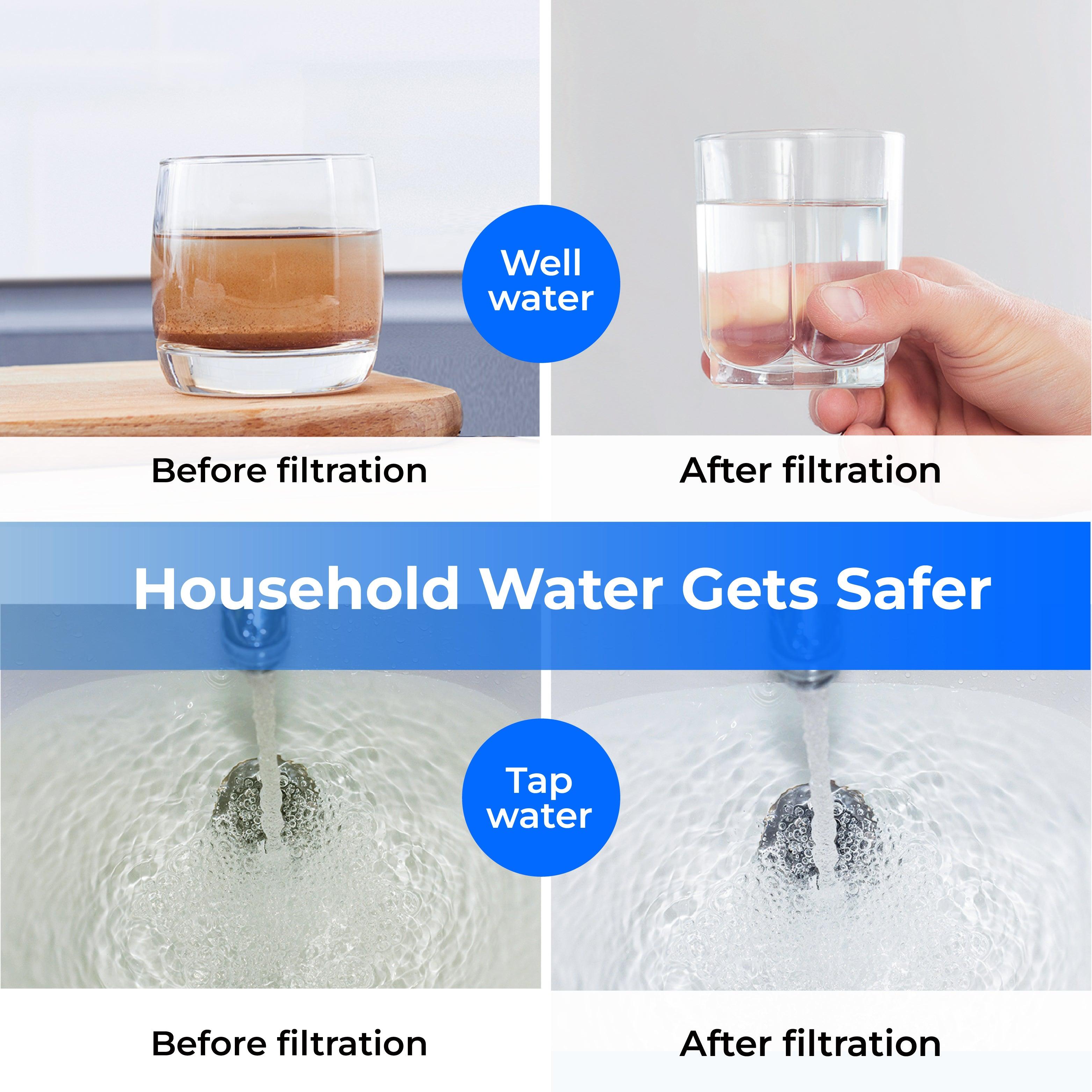 Waterdrop 2-Stage Whole House Water Filter System Reduce Iron&Manganese - Green Vista Living