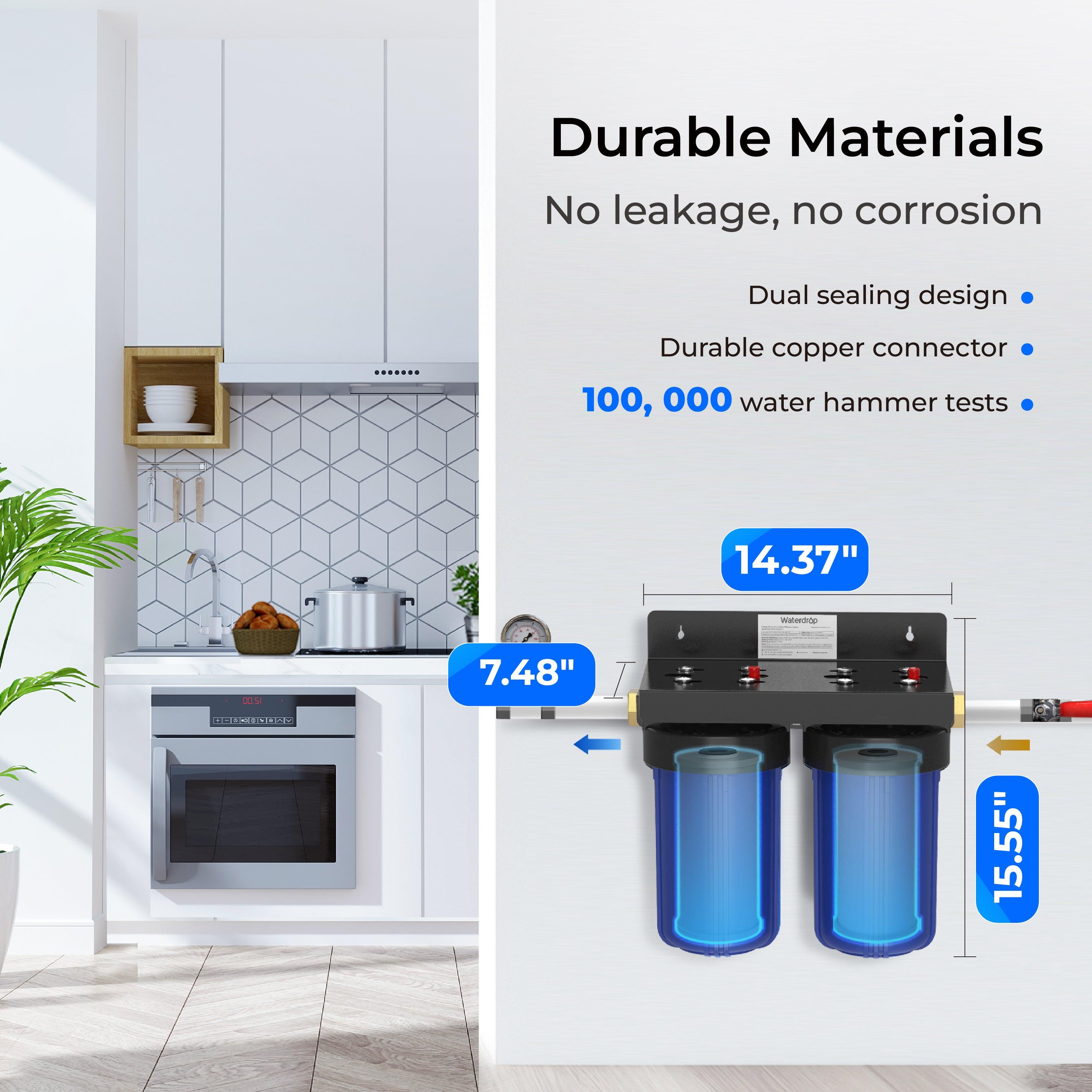 Waterdrop 2-Stage Whole House Water Filter System Reduce Iron&Manganese - Green Vista Living