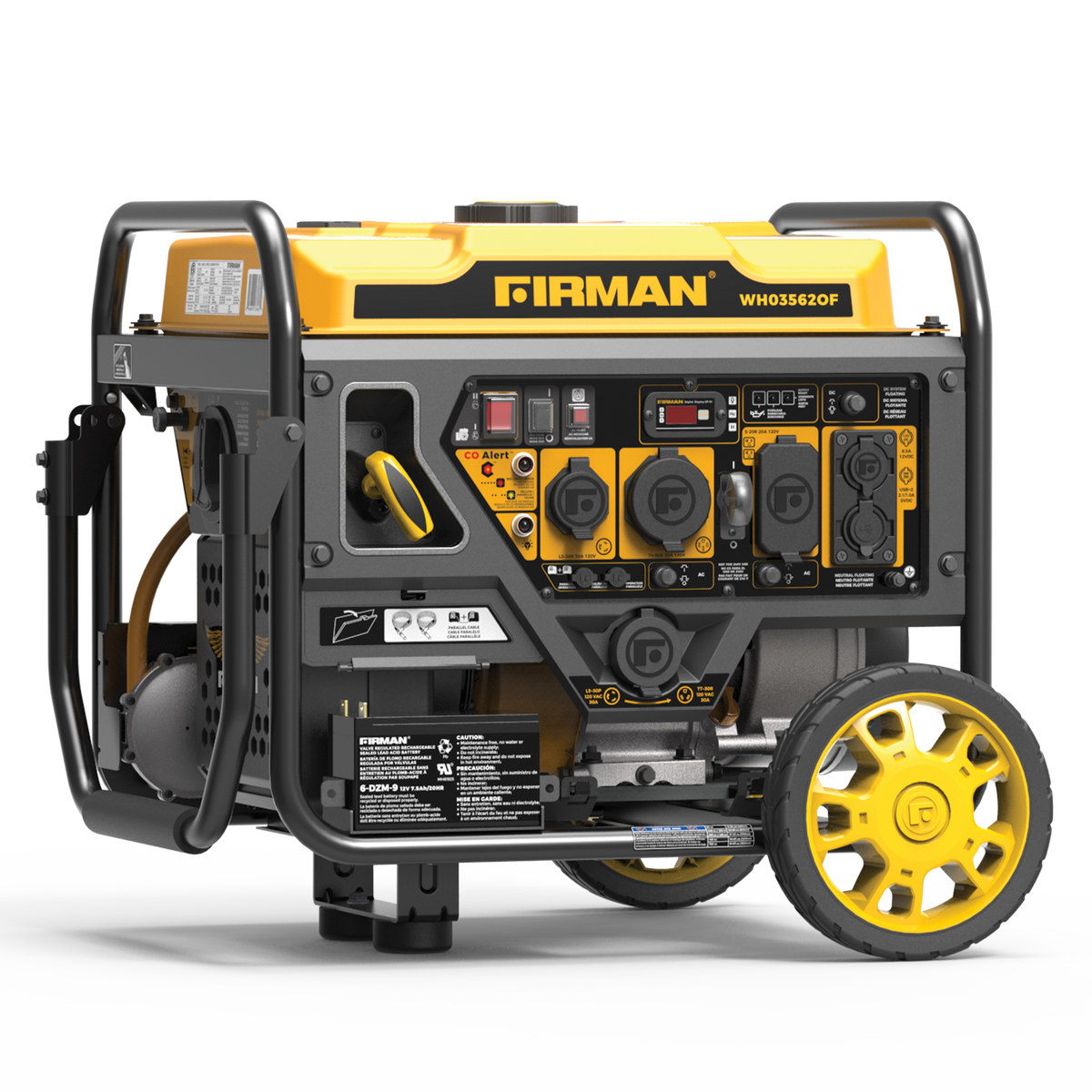 FIRMAN Power Equipment Dual Fuel Open Frame Inverter 4400/3500W Electric Start with CO ALERT