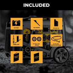 FIRMAN Power Equipment Tri Fuel Inverter Portable Generator 6850W Electric Start With CO Alert