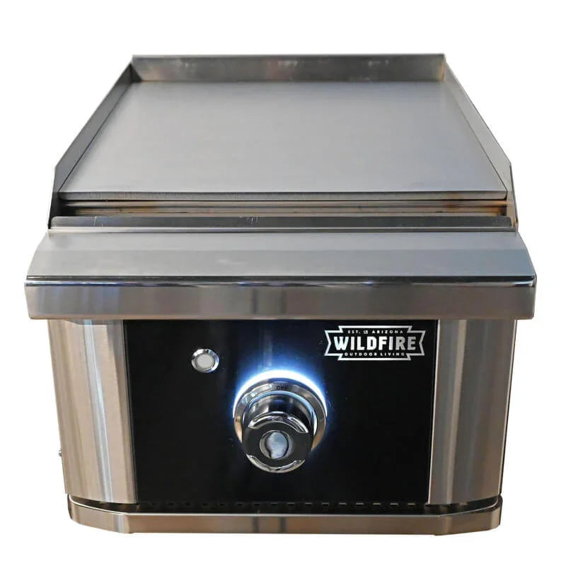 Wildfire Ranch Pro 15 Inch Black Stainless Steel Built-In Gas Griddle - Green Vista Living