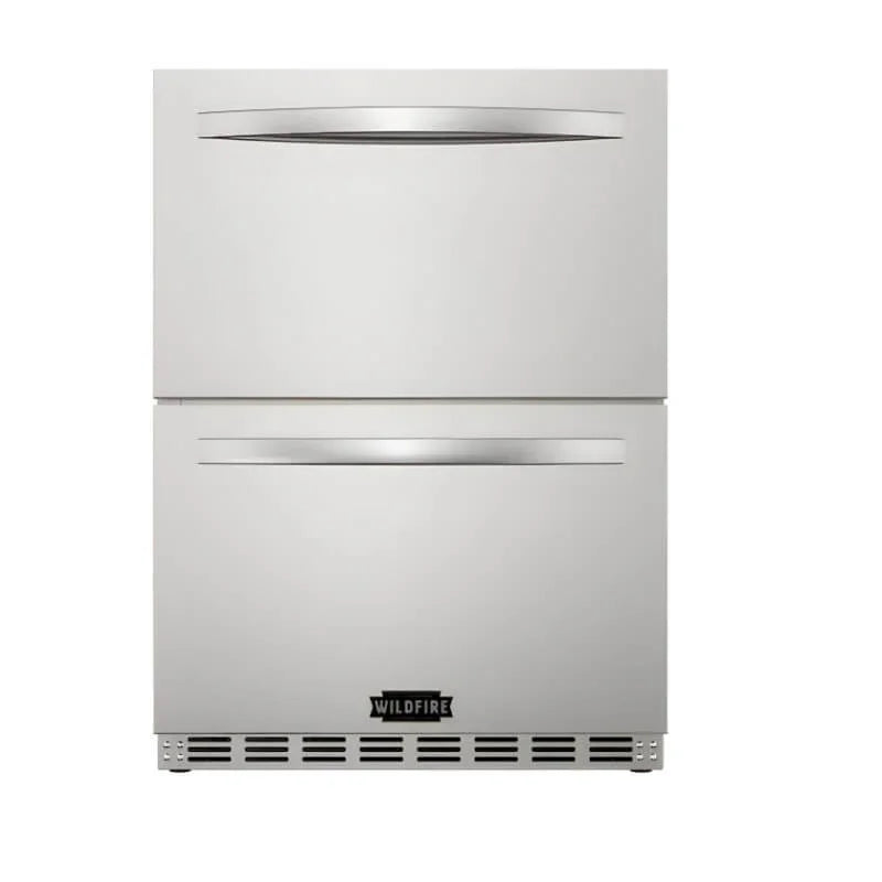 Wildfire 24 Inch 5.3 Cu. Ft. Double Drawer Outdoor Refrigerator - WFRDD-24 - Green Vista Living