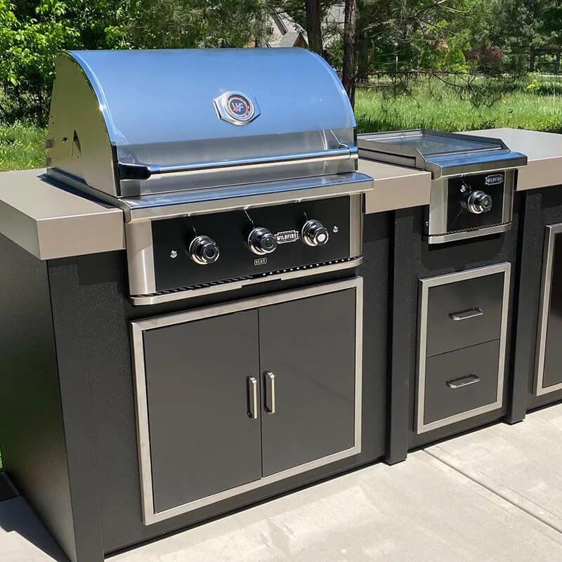 Wildfire Ranch Pro 30 Inch Black 304 Stainless Steel Built In Gas Grill - Green Vista Living