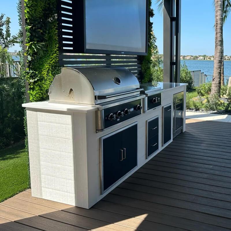 Wildfire Ranch Pro 36 Inch Black 304 Stainless Steel Built In Gas Grill - Green Vista Living