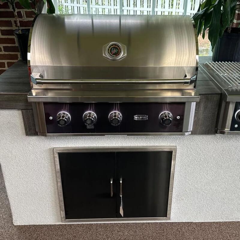 Wildfire Ranch Pro 36 Inch Black 304 Stainless Steel Built In Gas Grill - Green Vista Living
