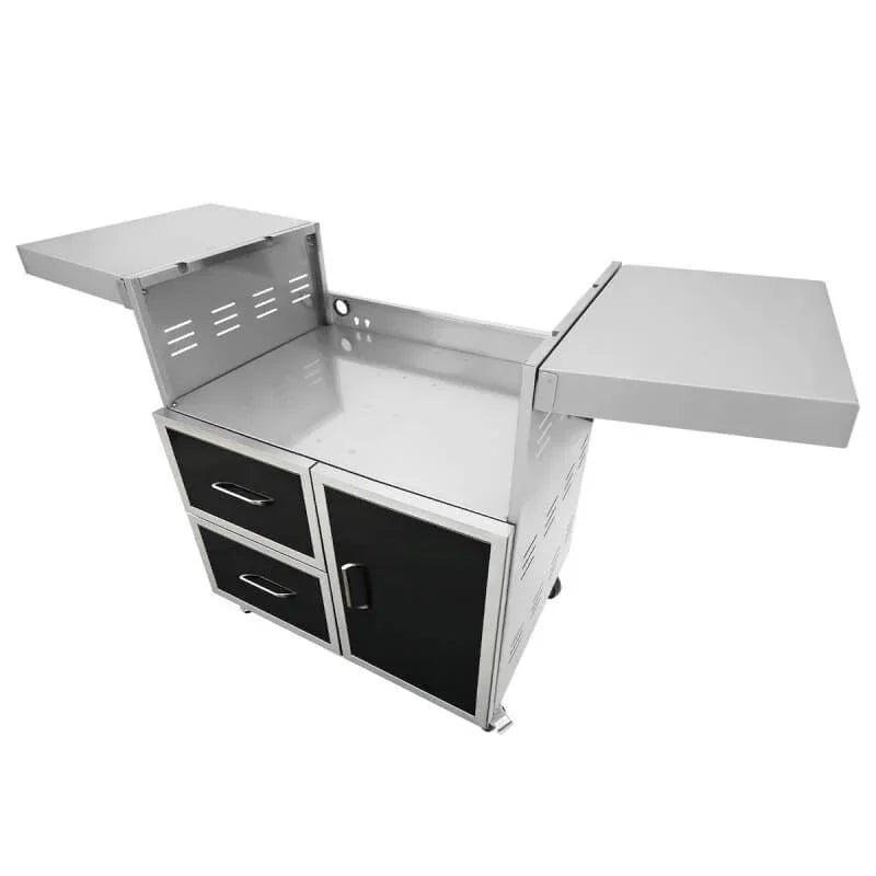 Wildfire 36-Inch Black Stainless Steel Grill Cart - WFCART36-BSS - Green Vista Living