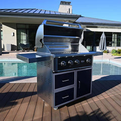 Wildfire Ranch Pro 36 Inch Black 304 Stainless Steel Freestanding Gas Grill - Green Vista Living