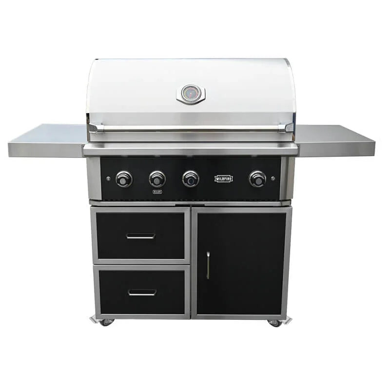 Wildfire Ranch Pro 36 Inch Black 304 Stainless Steel Freestanding Gas Grill - Green Vista Living