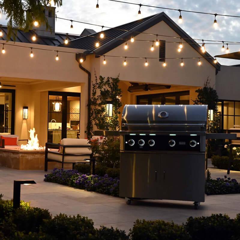Wildfire Ranch Pro 42 Inch Black 304 Stainless Steel Freestanding Gas Grill - Green Vista Living