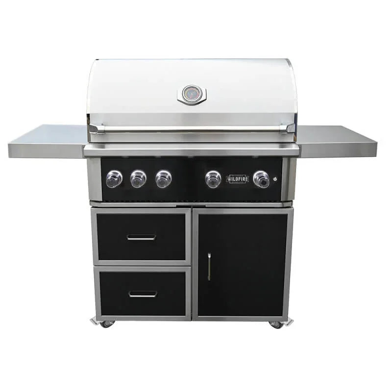 Wildfire Ranch Pro 42 Inch Black 304 Stainless Steel Freestanding Gas Grill - Green Vista Living