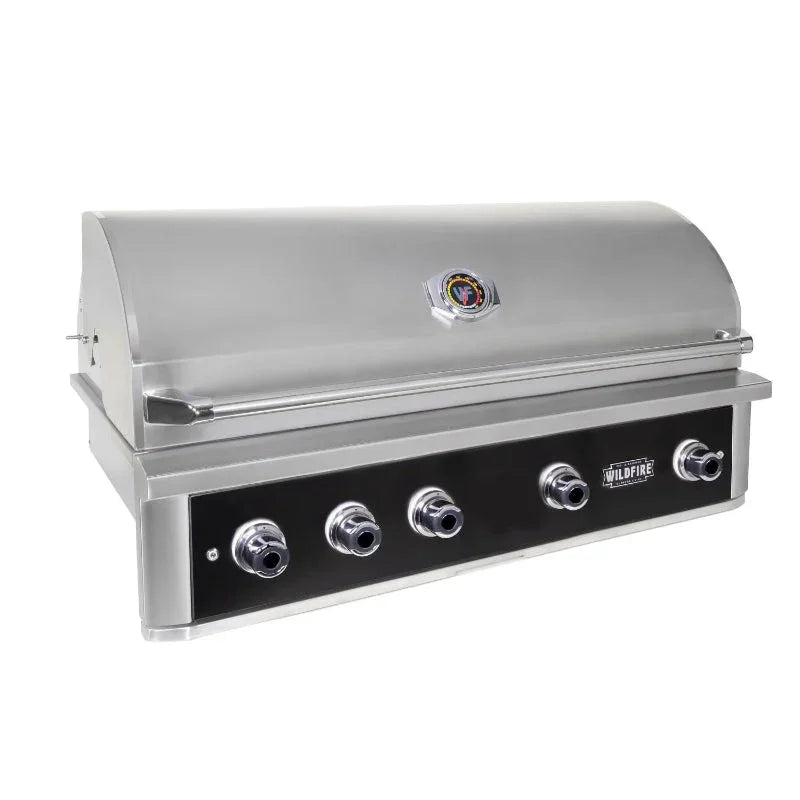 Wildfire Ranch Pro 42 Inch Black 304 Stainless Steel Built In Gas Grill - Green Vista Living