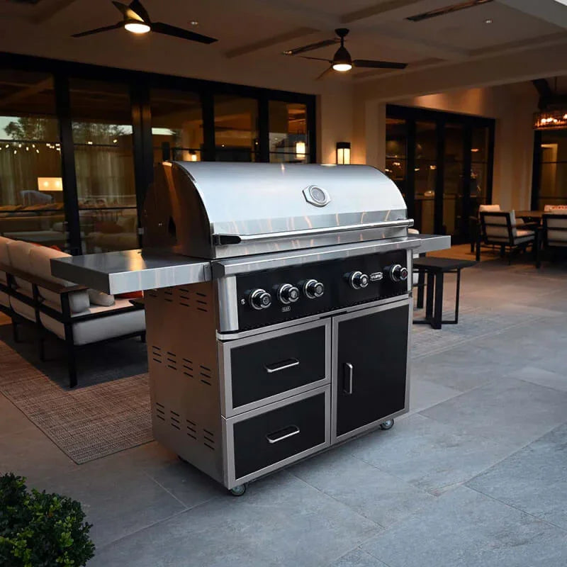 Wildfire Ranch Pro 42 Inch Black 304 Stainless Steel Freestanding Gas Grill - Green Vista Living