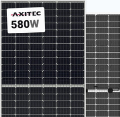 Axitec AC-580TGB/144TS 580Watt 144 Cell Bifacial Silver Frame Solar Panel