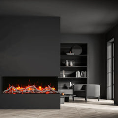 Amantii 72" True View Slim Smart Electric Fireplace 72-TRV-SLIM-LUMINA - Green Vista Living