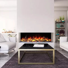 Amantii Tru View Bespoke 75" 3-Sided Built-in Electric Fireplace | TRV-75 BESPOKE - Green Vista Living
