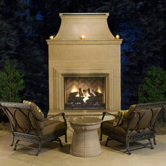 American Fyre Designs Cordova 76-Inch Recessed Hearth Outdoor Gas Fireplace