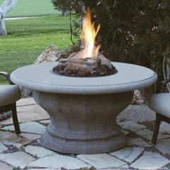 American Fyre Designs Inverted 48-Inch Concrete Round Gas Fire Pit Table