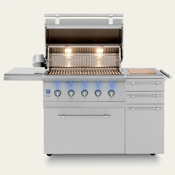 American Made Grills Freestanding Encore - 36" Hybrid Grill - Green Vista Living