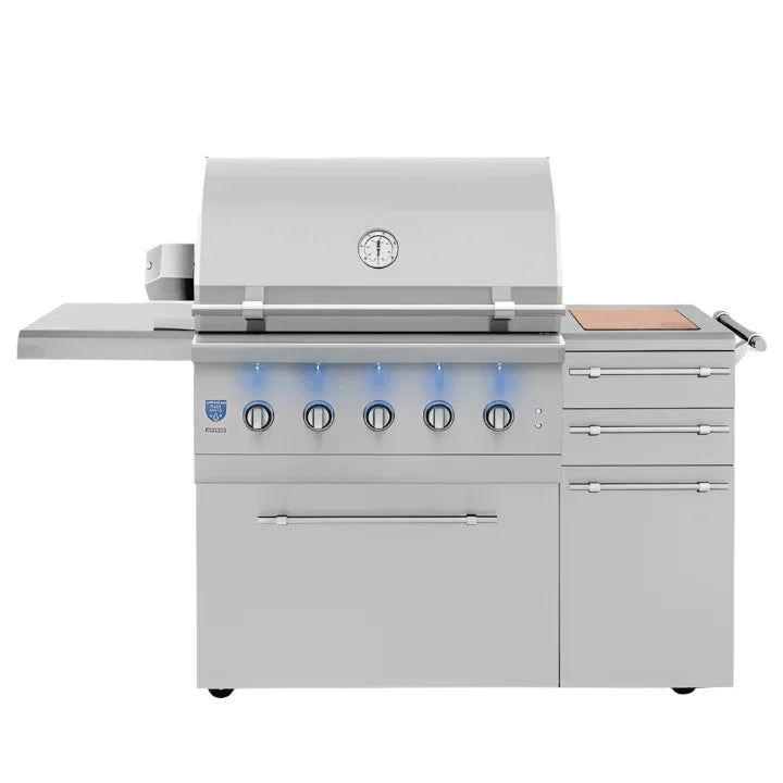 American Made Grills Freestanding Encore - 36" Hybrid Grill - Green Vista Living