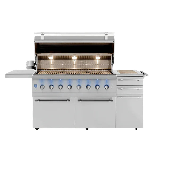 American Made Grills Freestanding Encore - 54" Hybrid Grill - Green Vista Living