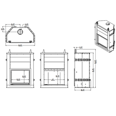 Valcourt Antoinette Wood Burning Fireplace - FP7D