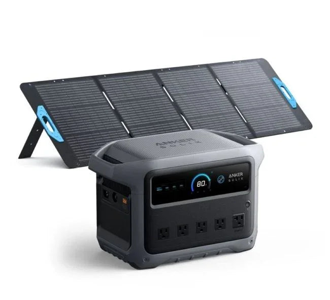 Anker SOLIX C1000 Gen2 Portable Solar Generator with Anker 200W Portable Solar Panel - Green Vista Living