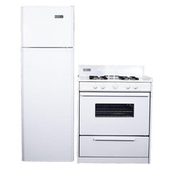 Kodiak Matching Set - 9 cu ft DC Refrigerator Freezer and 30" Stove w/ Cast Iron Grates