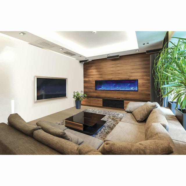 Amantii Panorama BI-88-DEEP-OD Deep 72 Inch linear Indoor or Outdoor Electric Fireplace