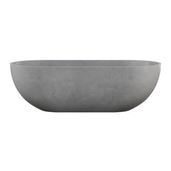Swiss Madison Claire 60" Freestanding Concrete Bathtub in Gray, Drain Included