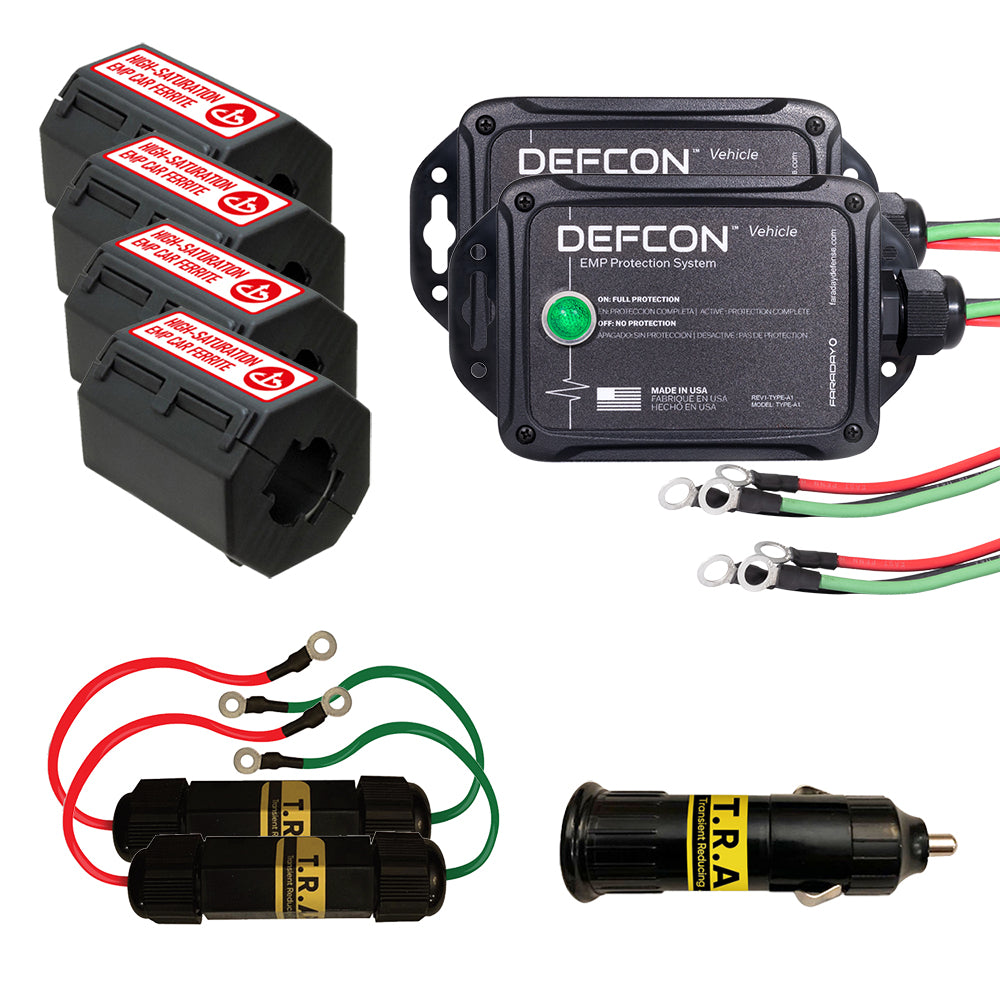 Faraday Defense Two DEFCON™ Vehicles + EMP Diesel Vehicle Protection Kit