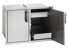 Fire Magic Flush Double Doors with Dual Drawers