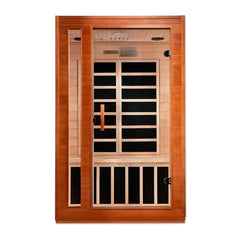 Golden Designs Ultra Low EMF 2-Person Dynamic "Cardoba Elite" FAR Infrared Sauna with Hemlock Wood | Model: DYN-6203-01 Elite