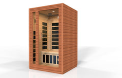 Golden Designs Ultra Low EMF 2-Person Dynamic "Cardoba Elite" FAR Infrared Sauna with Hemlock Wood | Model: DYN-6203-01 Elite