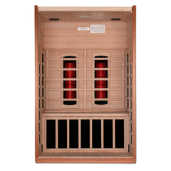 Golden Designs Near Zero EMF 2-Person Dynamic Full Spectrum "Cardoba" FAR Infrared Sauna with Hemlock Wood | Model: DYN-6203-02 FS